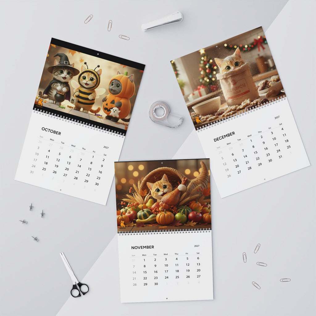 Orange Cat Behavior 2027 Calendar