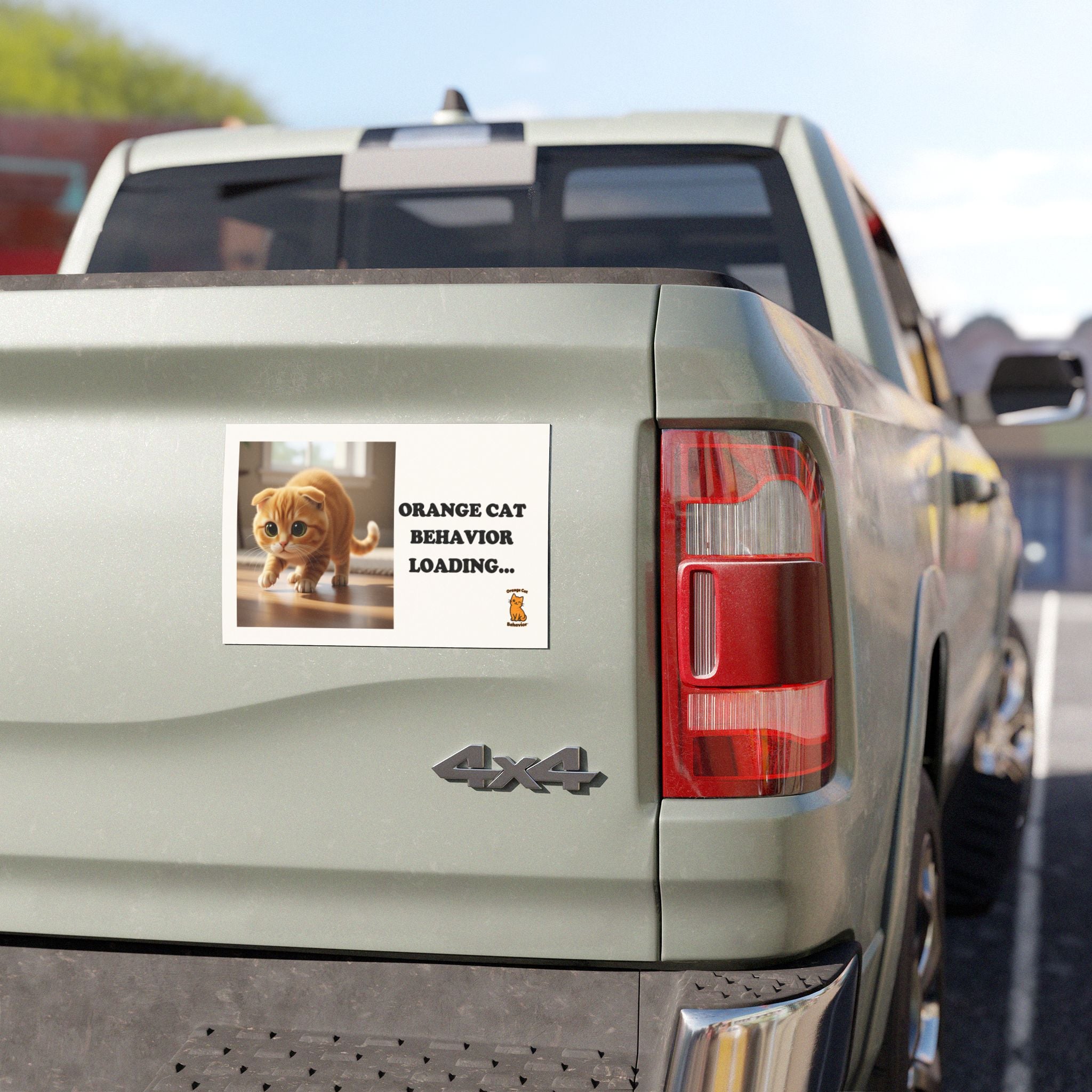 Orange Cat Behavior Loading Magnet