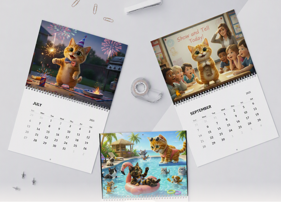 Orange Cat Behavior 2027 Calendar