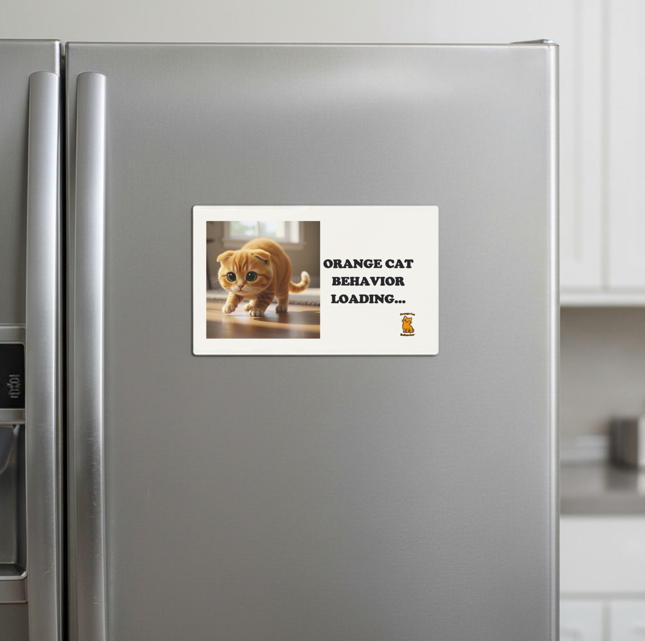 Orange Cat Behavior Loading Magnet