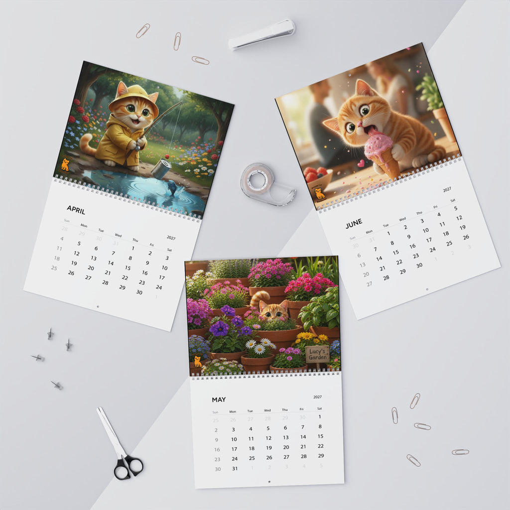 Orange Cat Behavior 2027 Calendar