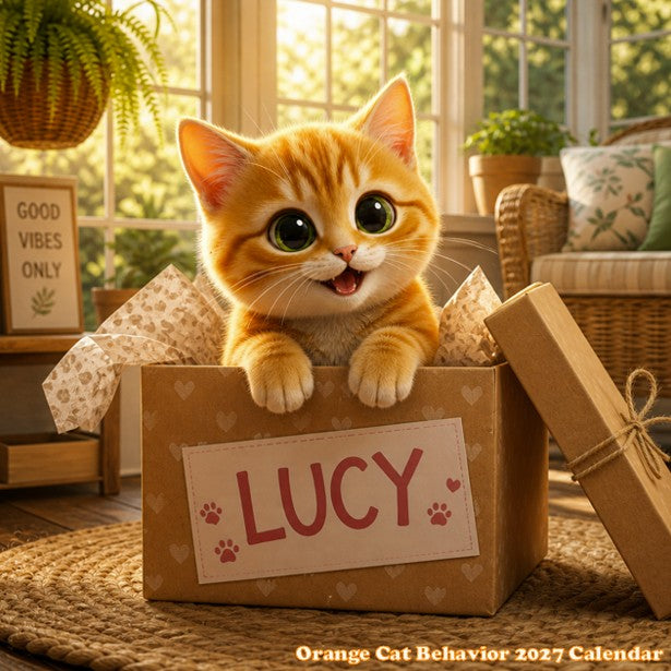Orange Cat Behavior 2027 Calendar